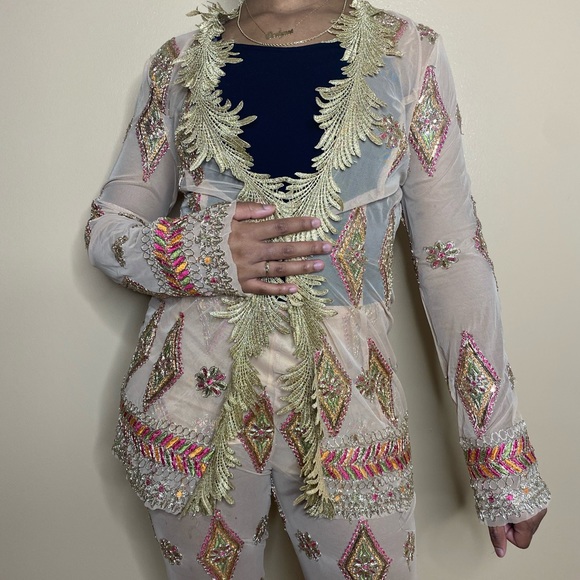 Banjul Pants - 2 Piece Egyptian Gold/Nude Set